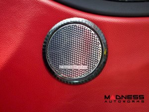 Alfa Romeo Giulia Carbon Fiber Door Speaker Frame - Front - Small